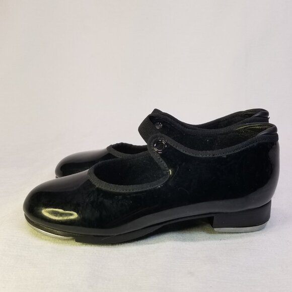 Kid's Capezio Girl's Black Mary Jane Tele Tone Tap Jazz Shoes - Picture 4 of 9